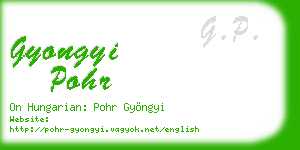 gyongyi pohr business card